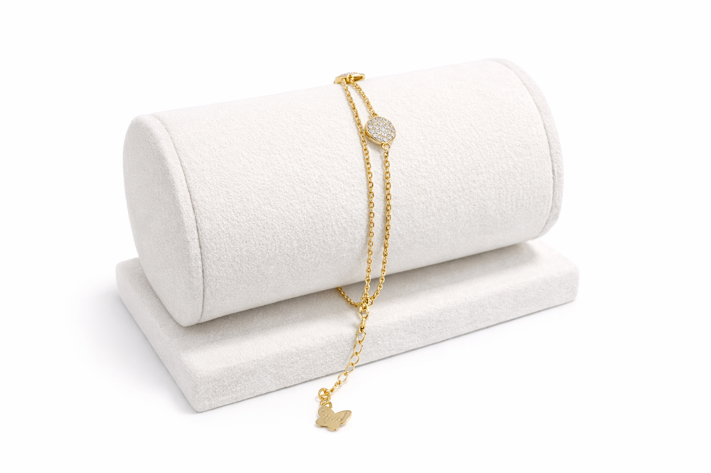 Timeless Pavé Circle Bracelet – Gold Plated S925 Silver