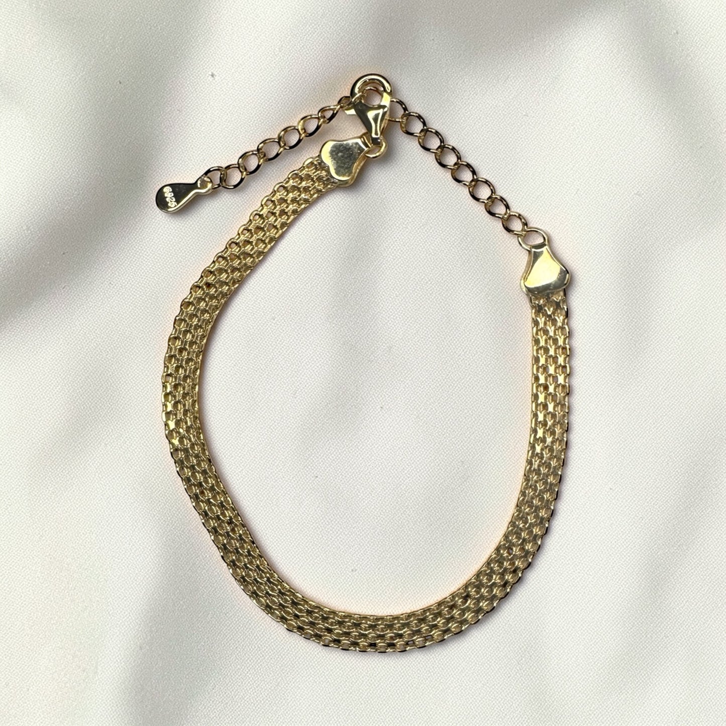 Wide Braided Luxe Bracelet – S925 Sterling Silver (Gold & Silver)