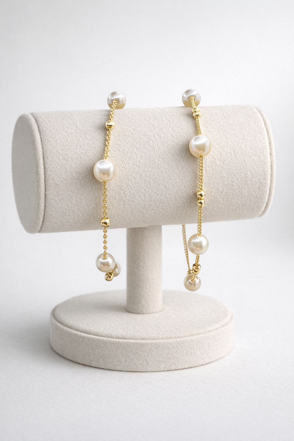 Freshwater Pearl Chain Bracelet – Gold Plated S925 Sterling Silver
