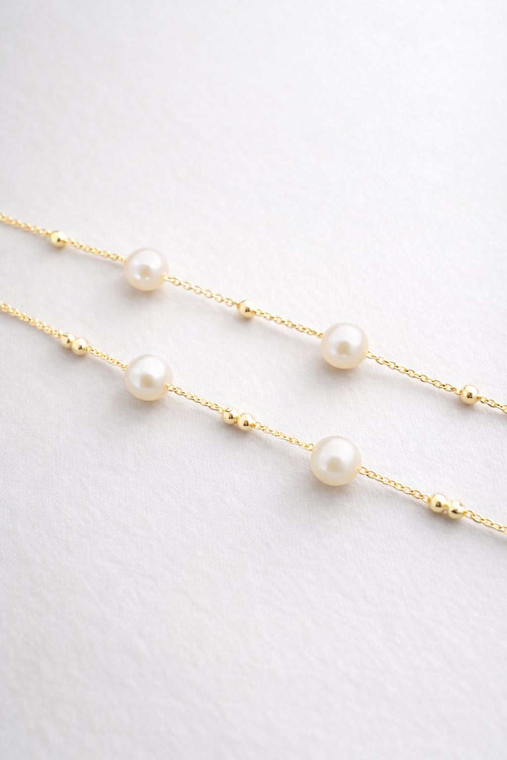 Freshwater Pearl Chain Bracelet – Gold Plated S925 Sterling Silver