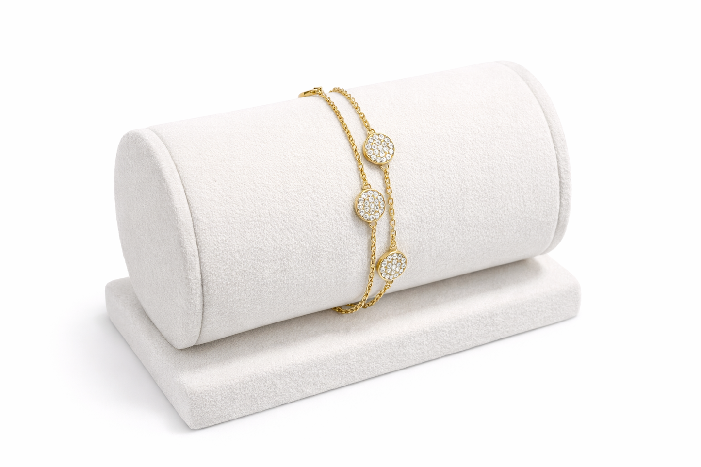 Timeless Pavé Circle Bracelet – Gold Plated S925 Silver