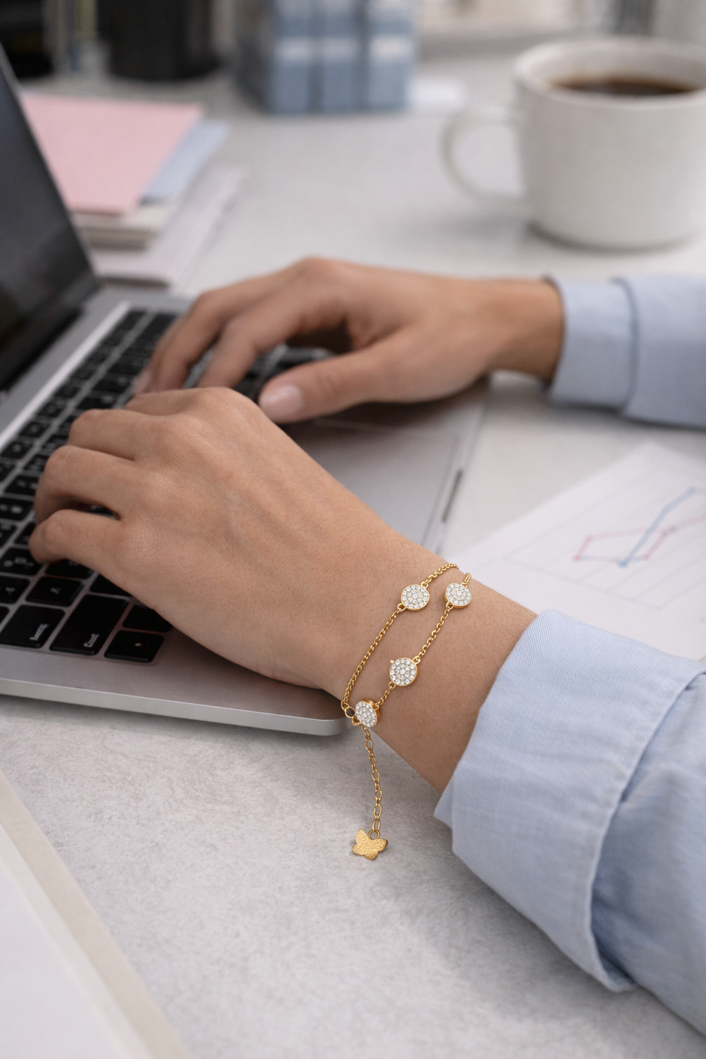 Timeless Pavé Circle Bracelet – Gold Plated S925 Silver